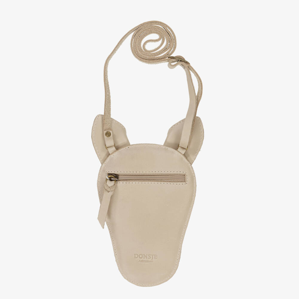 Donsje-Girls Ivory Leather Pony Satchel | Childrensalon Outlet