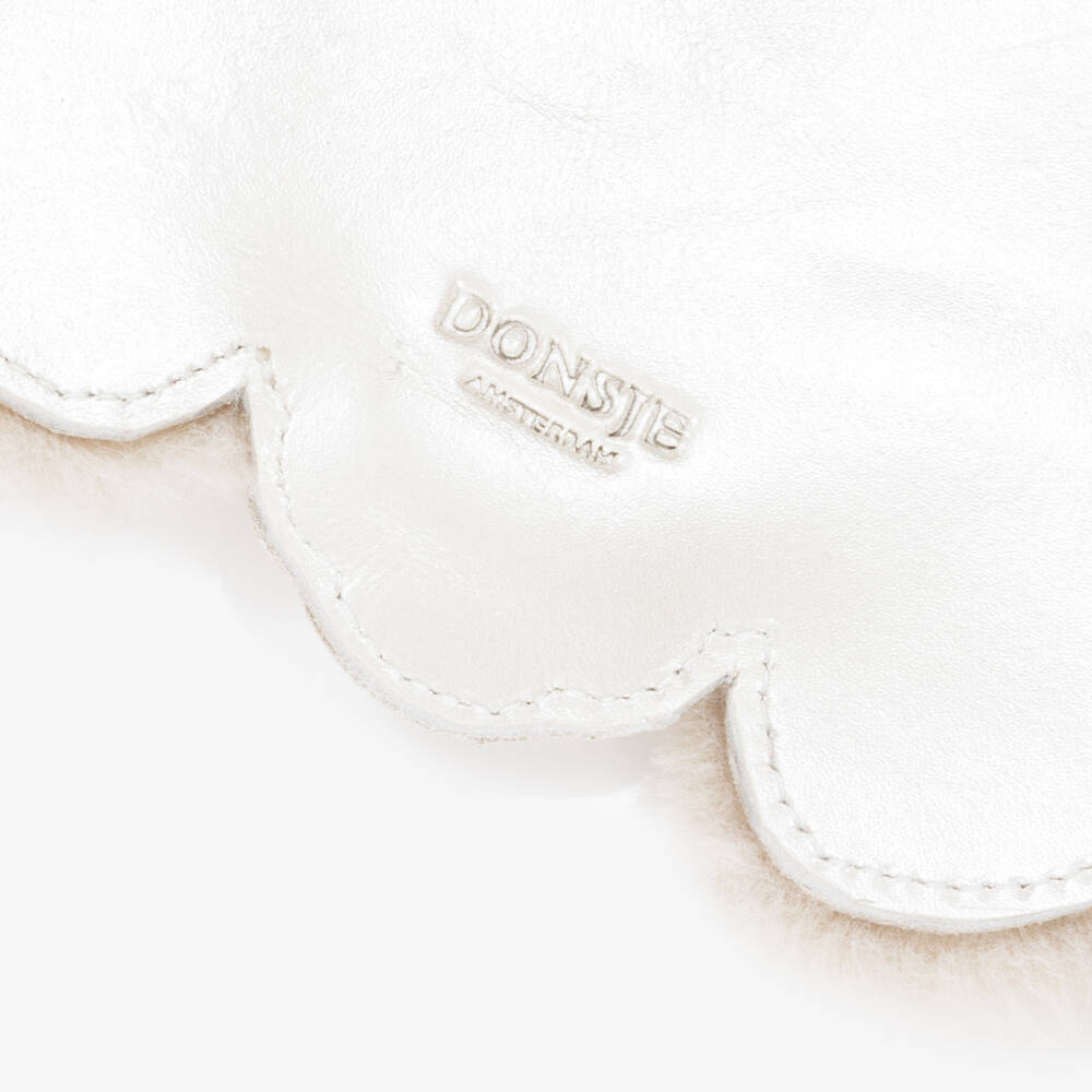 Donsje-Girls Ivory Leather Poodle Satchel | Childrensalon Outlet