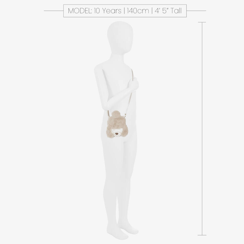 Donsje-Girls Ivory Leather Poodle Satchel | Childrensalon Outlet