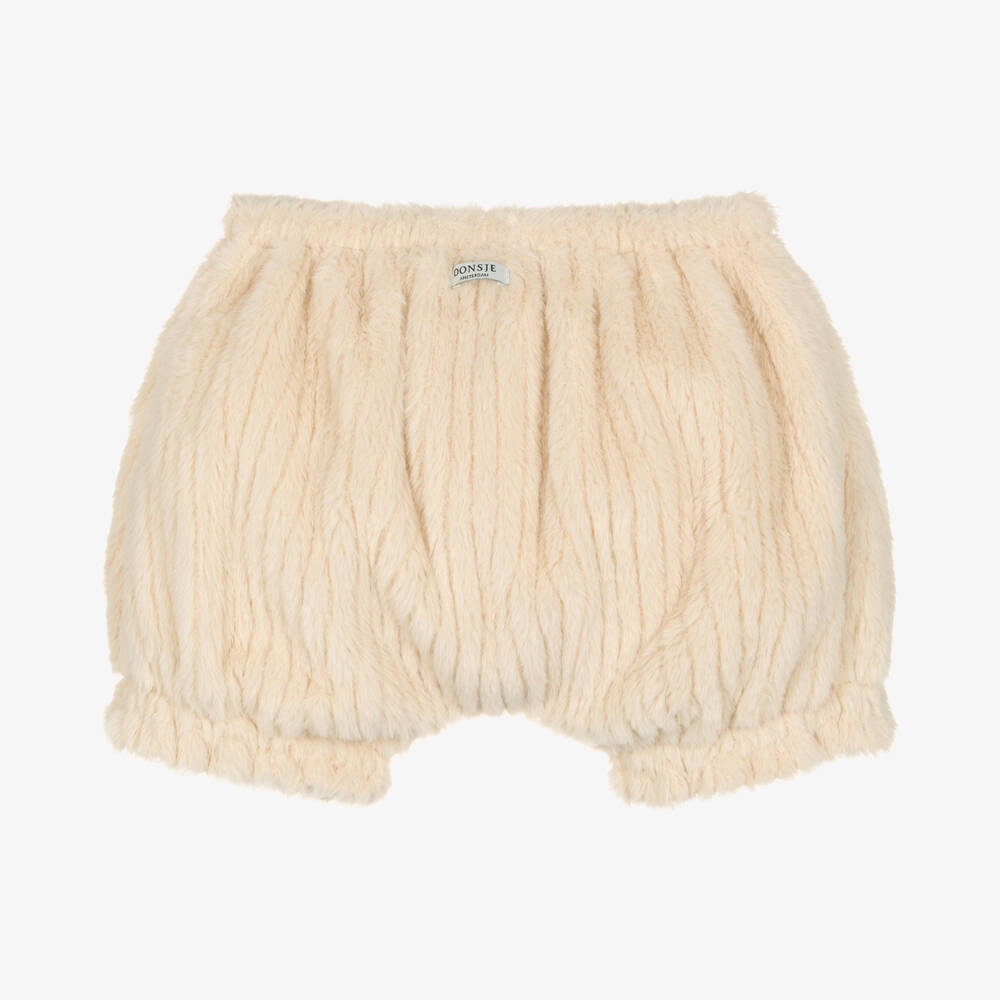 Donsje-شورت أطفال بناتي فرو صناعي ناعم  لون عاجي | Childrensalon Outlet