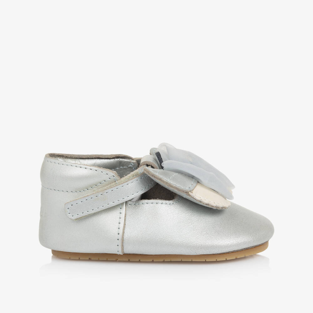 Donsje-Girls Metallic Leather Butterfly Booties | Childrensalon Outlet