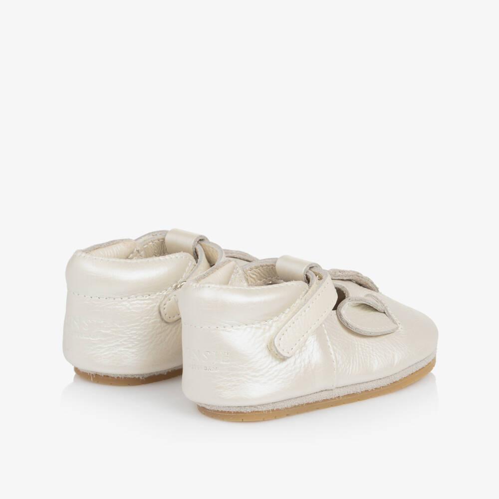 Donsje-Girls Off-White Leather Unicorn Booties | Childrensalon Outlet