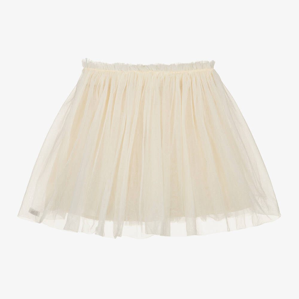 Donsje-Girls Off-White Tulle Skirt | Childrensalon Outlet