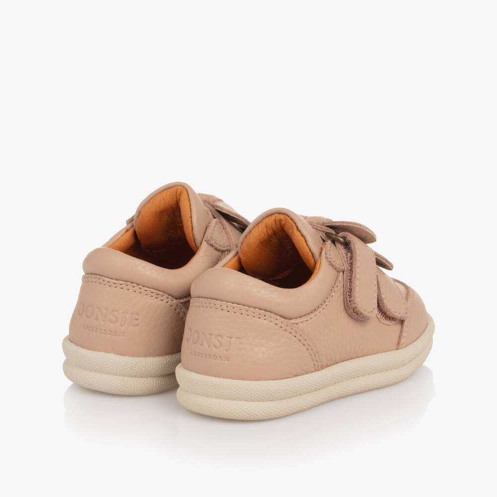 Donsje-Girls Pale Pink First Walker Zoena Sneakers | Childrensalon Outlet