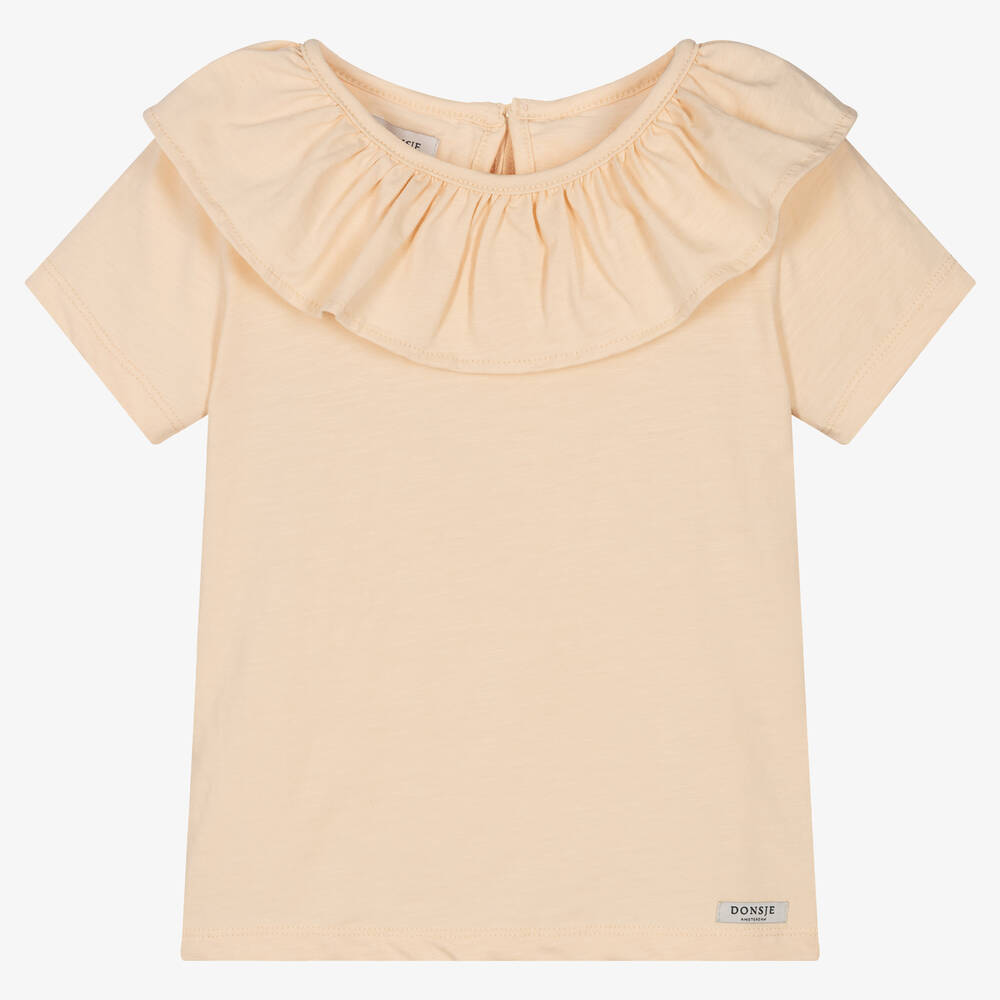 Donsje - Pastelloranges Baumwoll-T-Shirt | Childrensalon