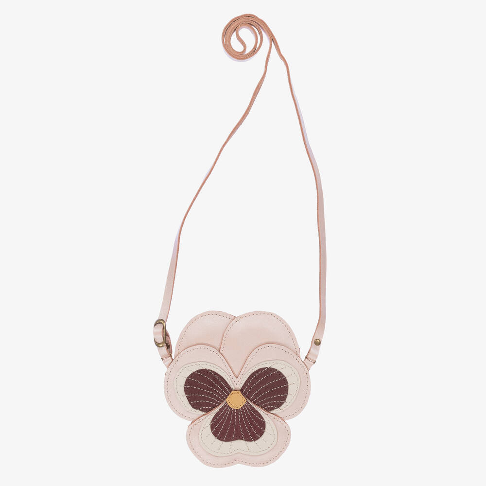 Donsje - Розовая кожаная сумка-цветок (13см) | Childrensalon