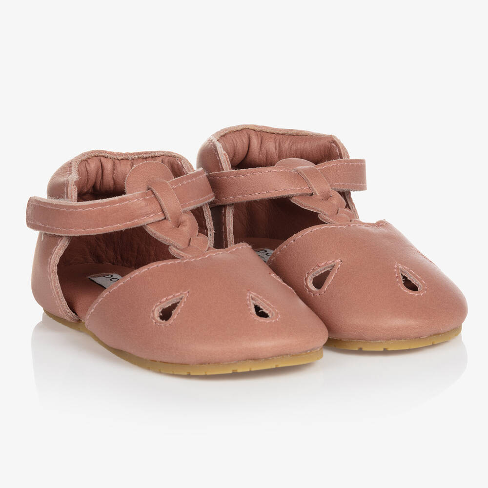 Donsje - Rosa Krabbelschuhe aus Leder (M) | Childrensalon