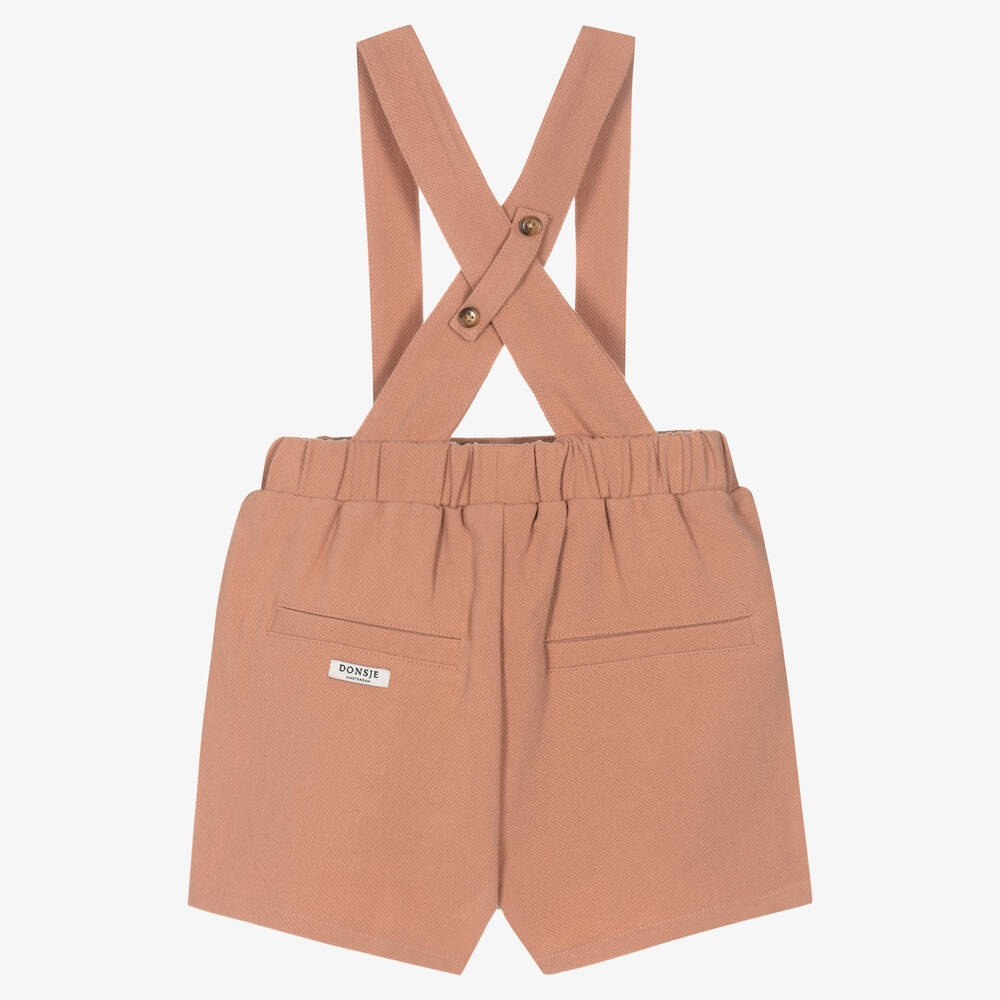 Donsje-Girls Pink Skort with Shoulder Straps | Childrensalon Outlet