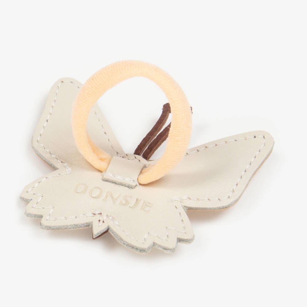 Donsje-Girls Powder Pink Leather Hair Tie | Childrensalon Outlet