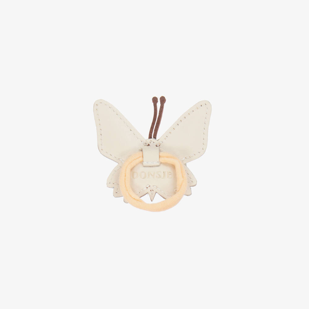Donsje-Girls Powder Pink Leather Hair Tie | Childrensalon Outlet