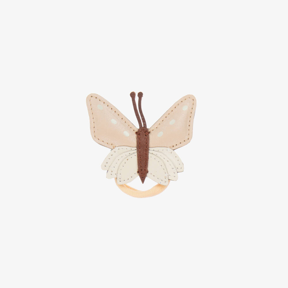 Donsje-Girls Powder Pink Leather Hair Tie | Childrensalon Outlet