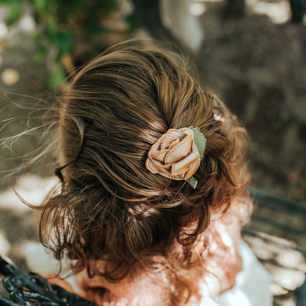 Donsje-Girls Rose Clay Metallic Hair Ornament | Childrensalon Outlet