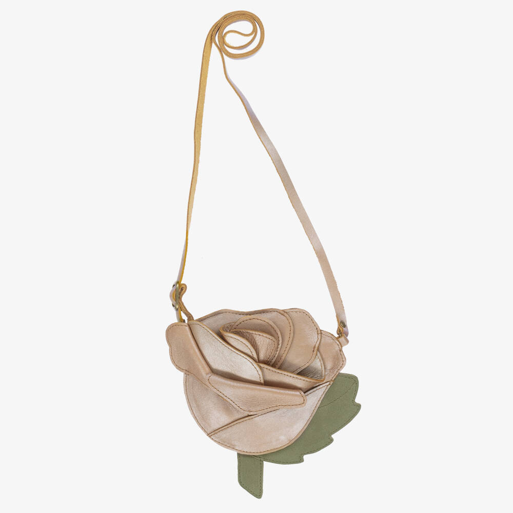 Donsje-Girls Rose Clay Shimmer Satchel | Childrensalon Outlet