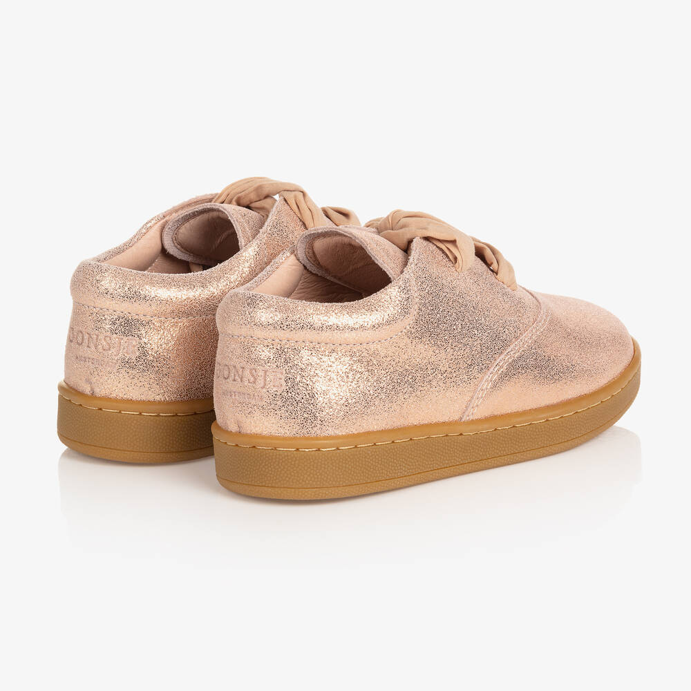 Donsje-Кожаные кроссовки цвета розового золота | Childrensalon Outlet