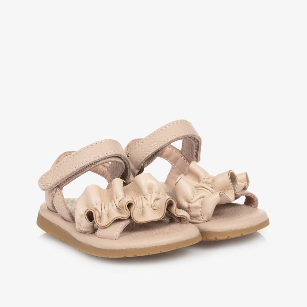 Donsje-Кожаные первые шаги розовые для девочек | Childrensalon Outlet
