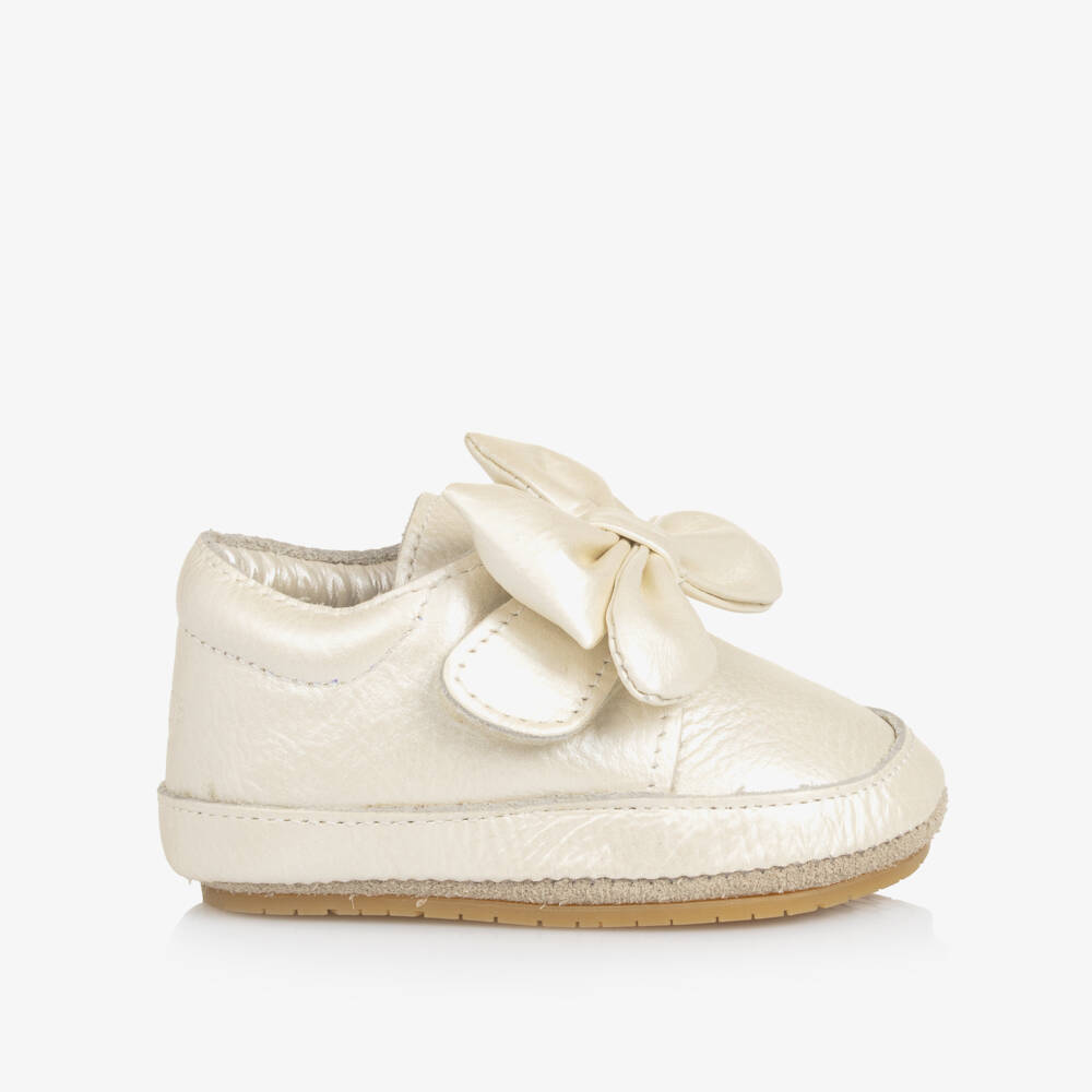 Donsje-Girls Shimmering Bow Shoes | Childrensalon Outlet