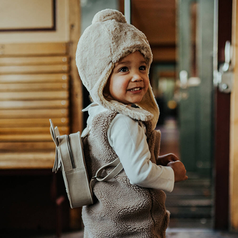 Donsje-قبعة فرو صناعي لون بيج | Childrensalon Outlet