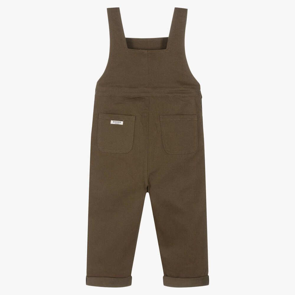 Donsje-Green Cotton Dungarees | Childrensalon Outlet