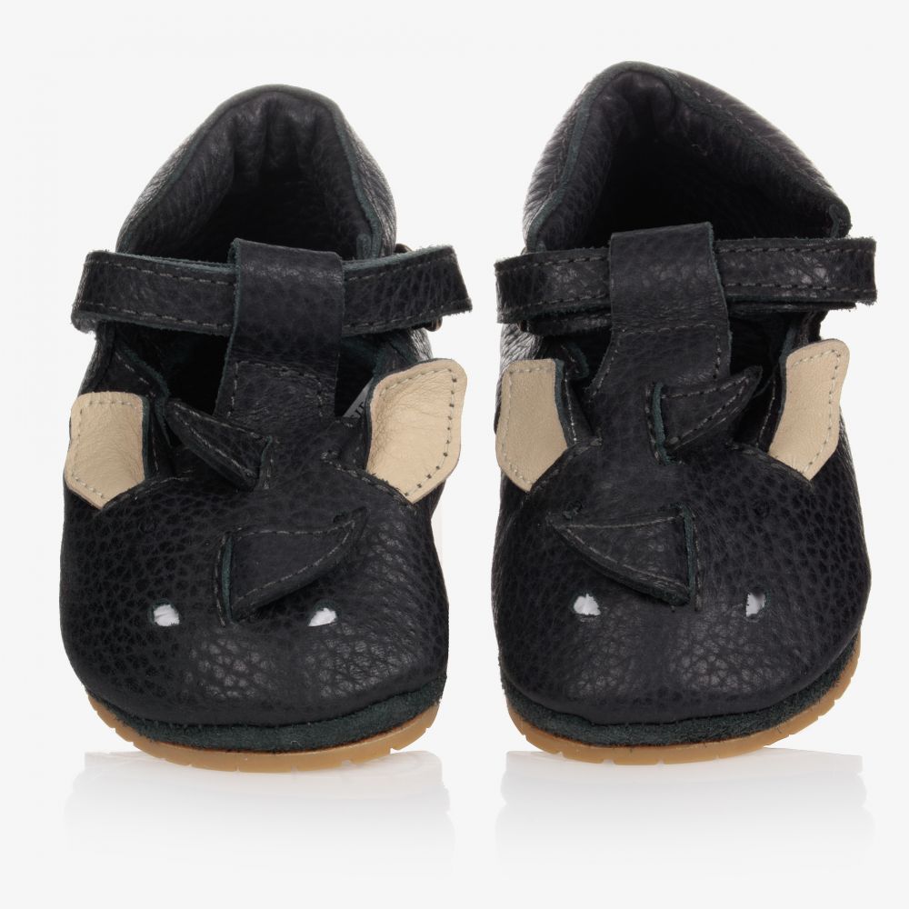 Donsje-Grey Leather Baby Shoes | Childrensalon Outlet