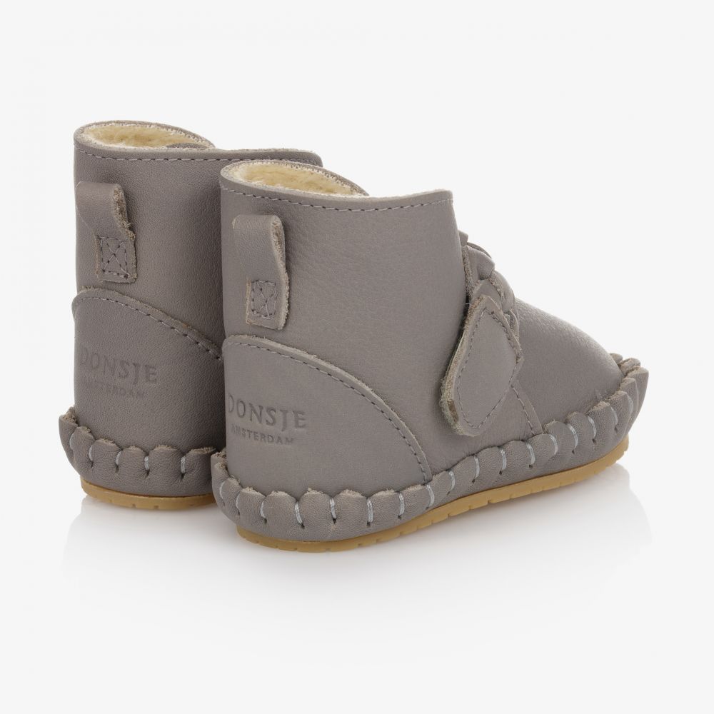 دونسجي-بوت جلد لون رمادي للأطفال | Childrensalon Outlet