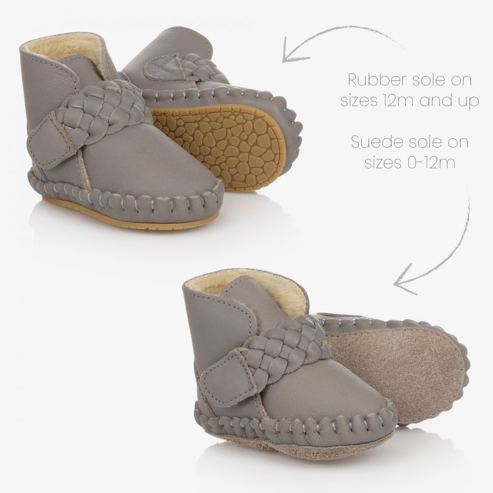 دونسجي-بوت جلد لون رمادي للأطفال | Childrensalon Outlet