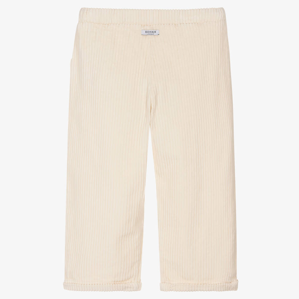 Donsje-Ivory Cotton Corduroy Trousers | Childrensalon Outlet
