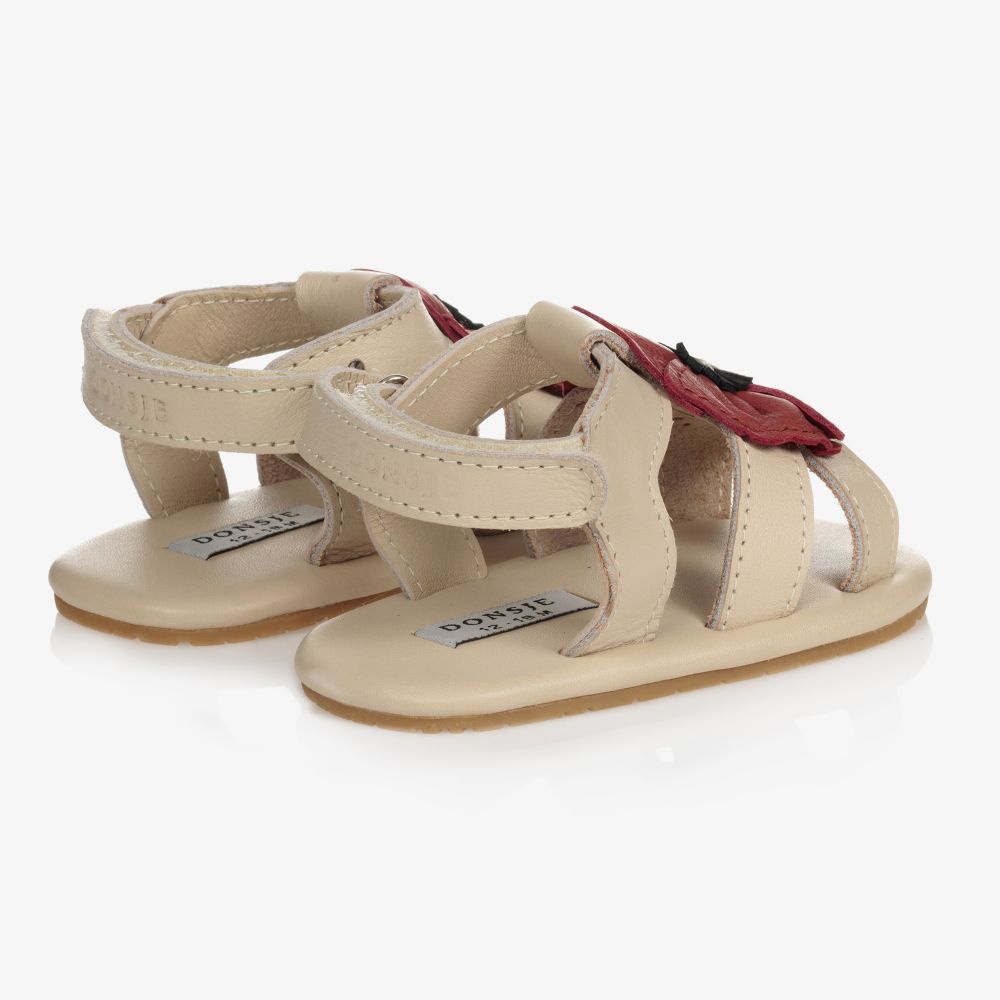 Donsje-Ivory Leather Baby Sandals | Childrensalon Outlet