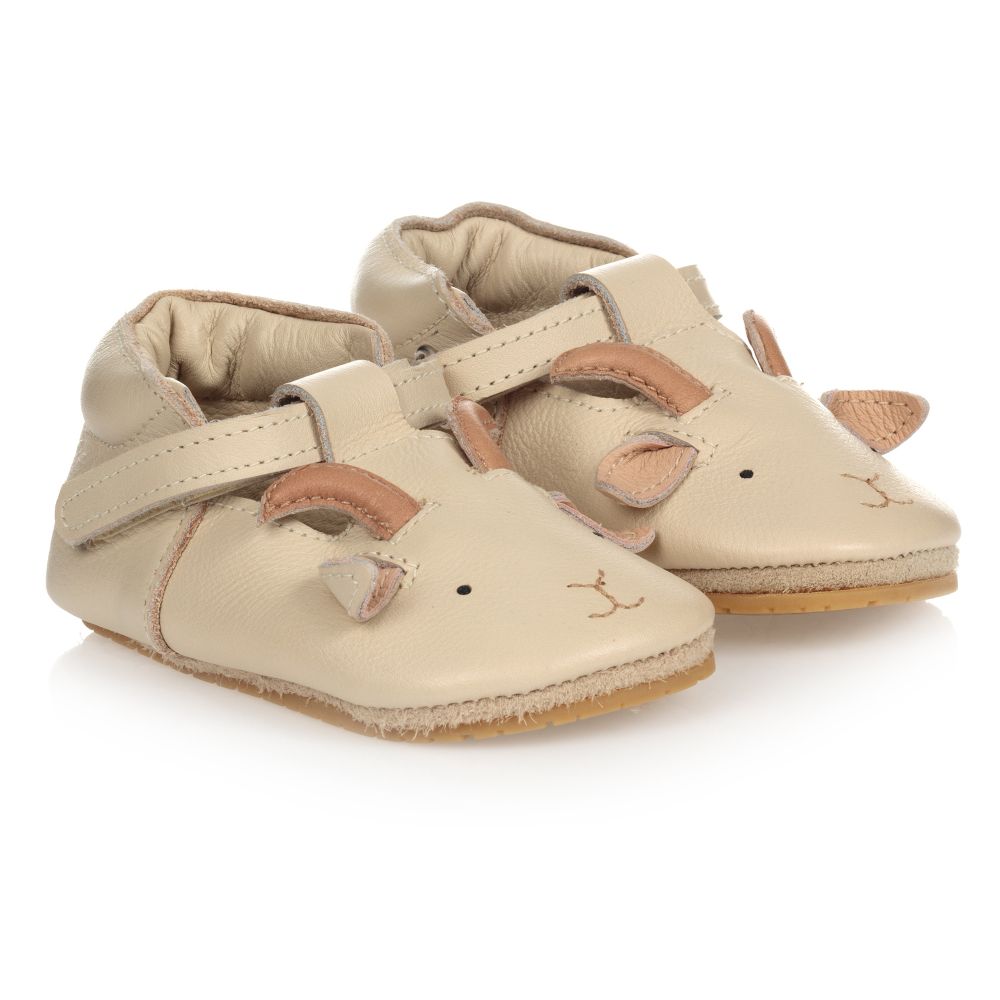 Donsje - Ivory Leather Baby Shoes | Childrensalon