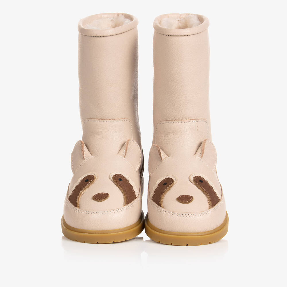 Donsje-Ivory Leather Boots | Childrensalon Outlet