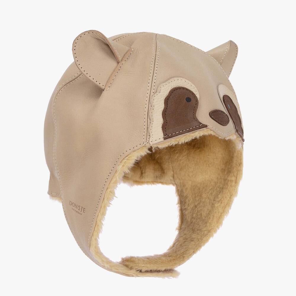 Donsje-Кремовая кожаная шапка | Childrensalon Outlet