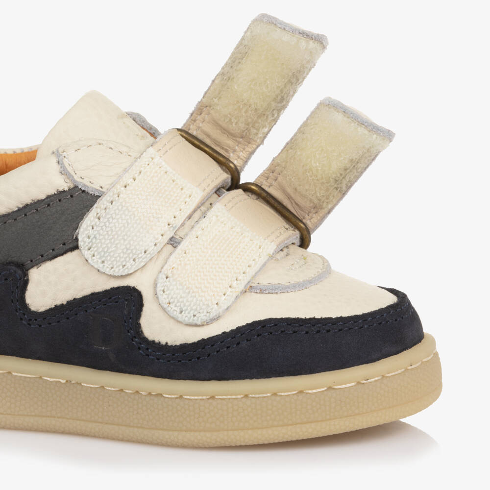 Donsje-Ivory & Navy First Walkers | Childrensalon Outlet