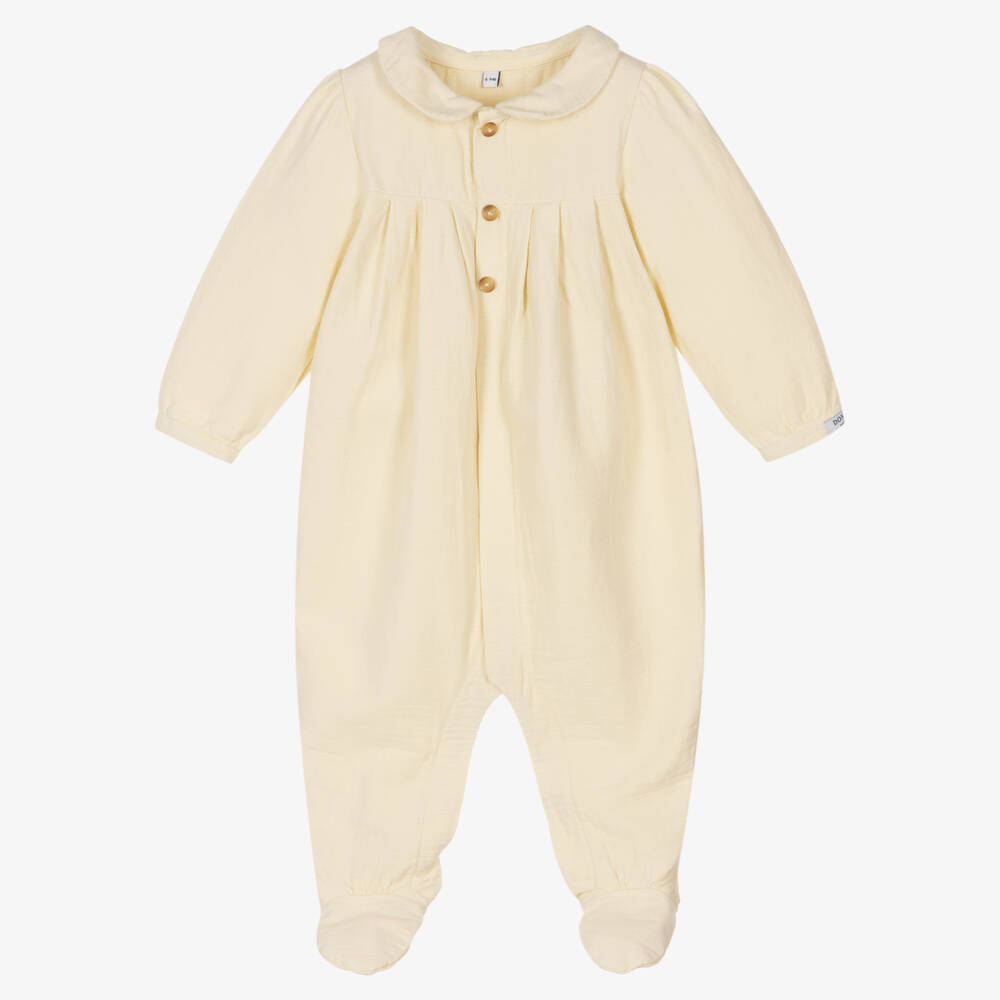 Donsje - Ivory Organic Cotton Babygrow | Childrensalon