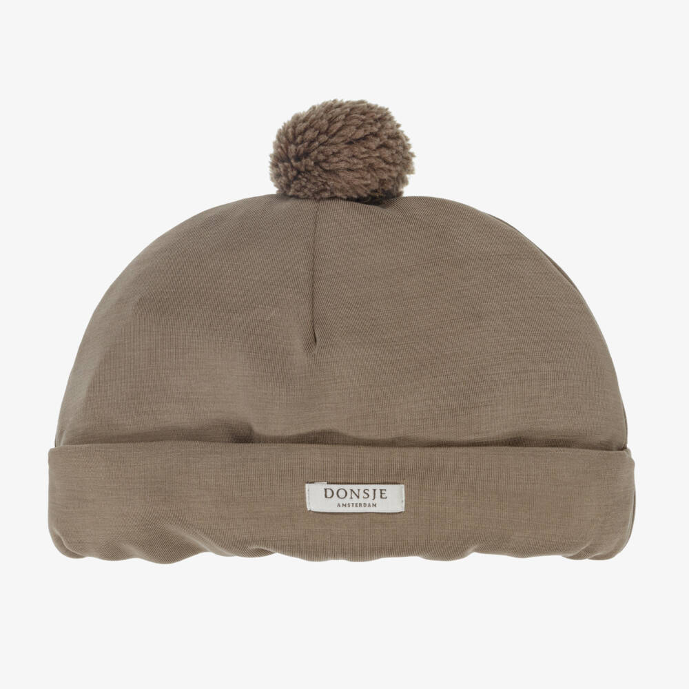 Donsje-Junior Boys Brown Bear Cap | Childrensalon Outlet