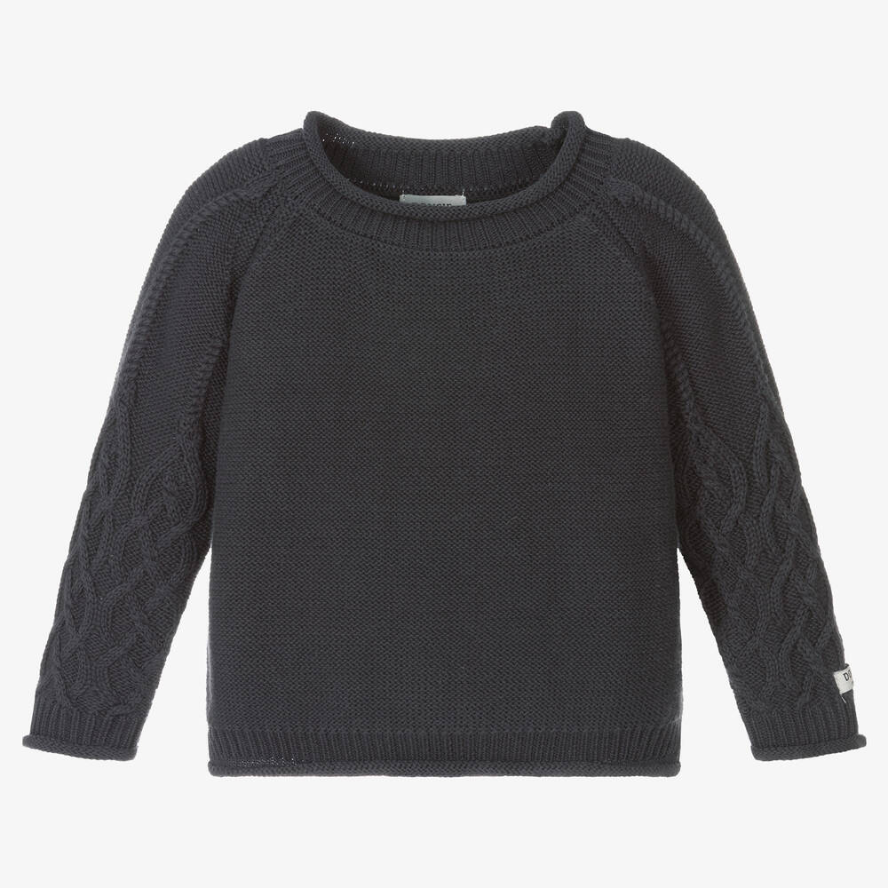 Donsje - Navy Blue Knitted Sweater | Childrensalon