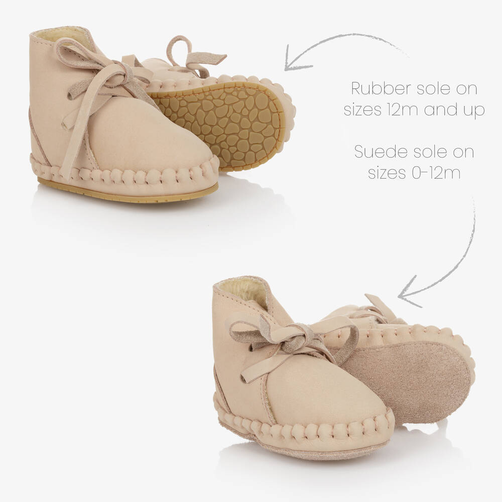 دونسجي-بوت جلد لون زهري للمولودات | Childrensalon Outlet