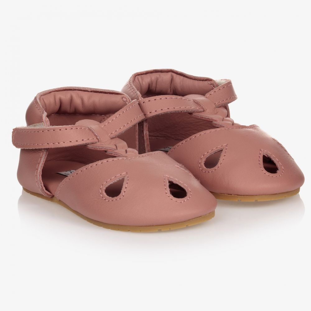 Donsje - Pink Leather Baby Shoes | Childrensalon