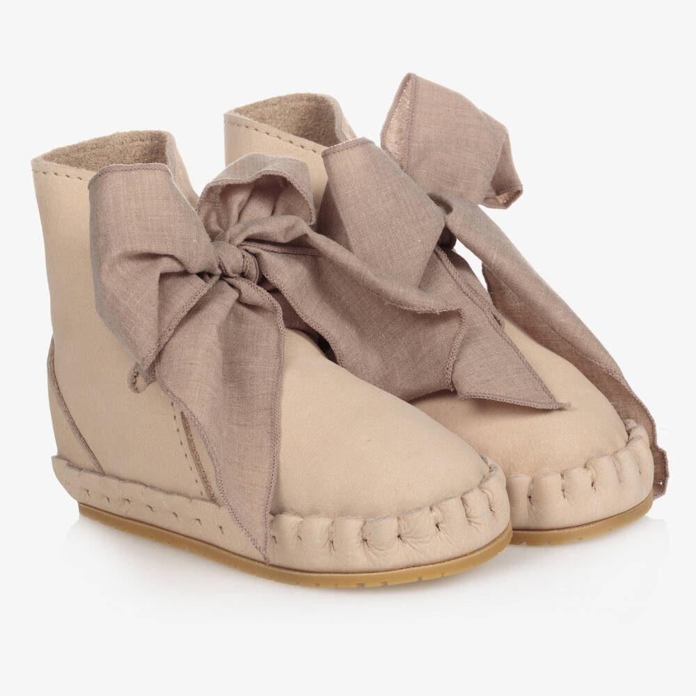 Donsje - Pink Leather Baby Shoes | Childrensalon