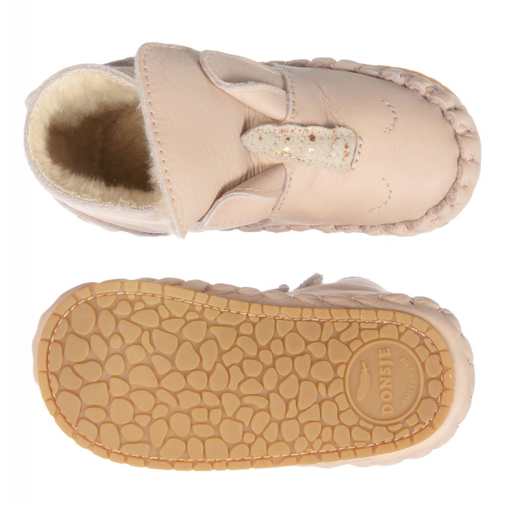 دونسجي-بوت جلد لون زهري لمرحلة بدء المشي | Childrensalon Outlet