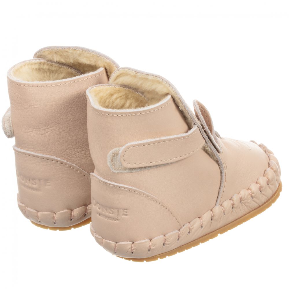 دونسجي-بوت جلد لون زهري لمرحلة بدء المشي | Childrensalon Outlet