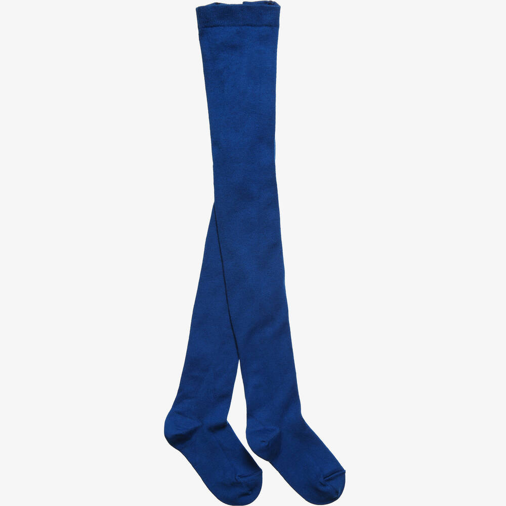 Dore Dore - Luxury Blue Cotton Tights | Childrensalon