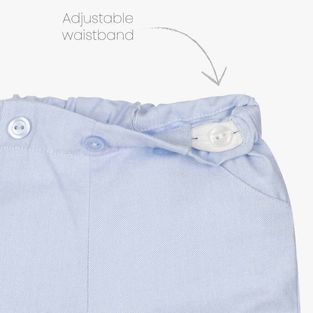 Dr. Kid-Голубые хлопковые шорты на бретелях | Childrensalon Outlet