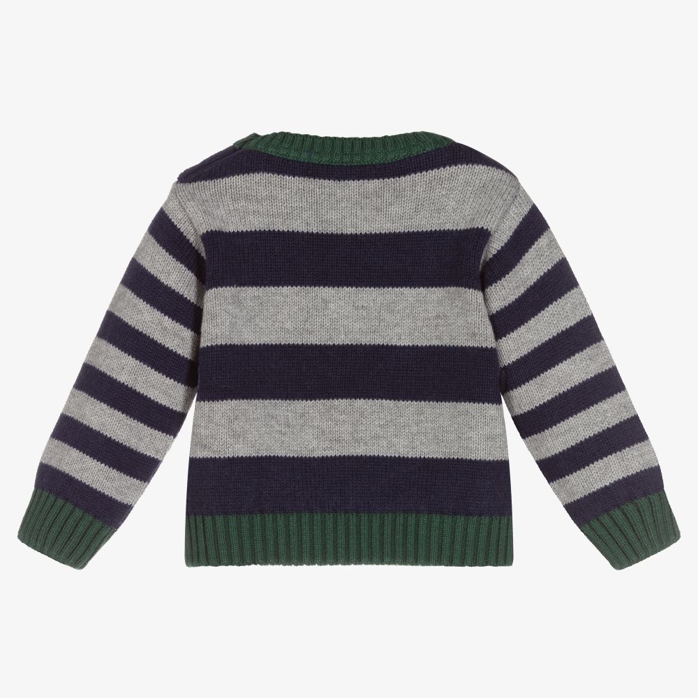 Dr. Kid-Baby Boys Blue & Grey Jumper | Childrensalon Outlet