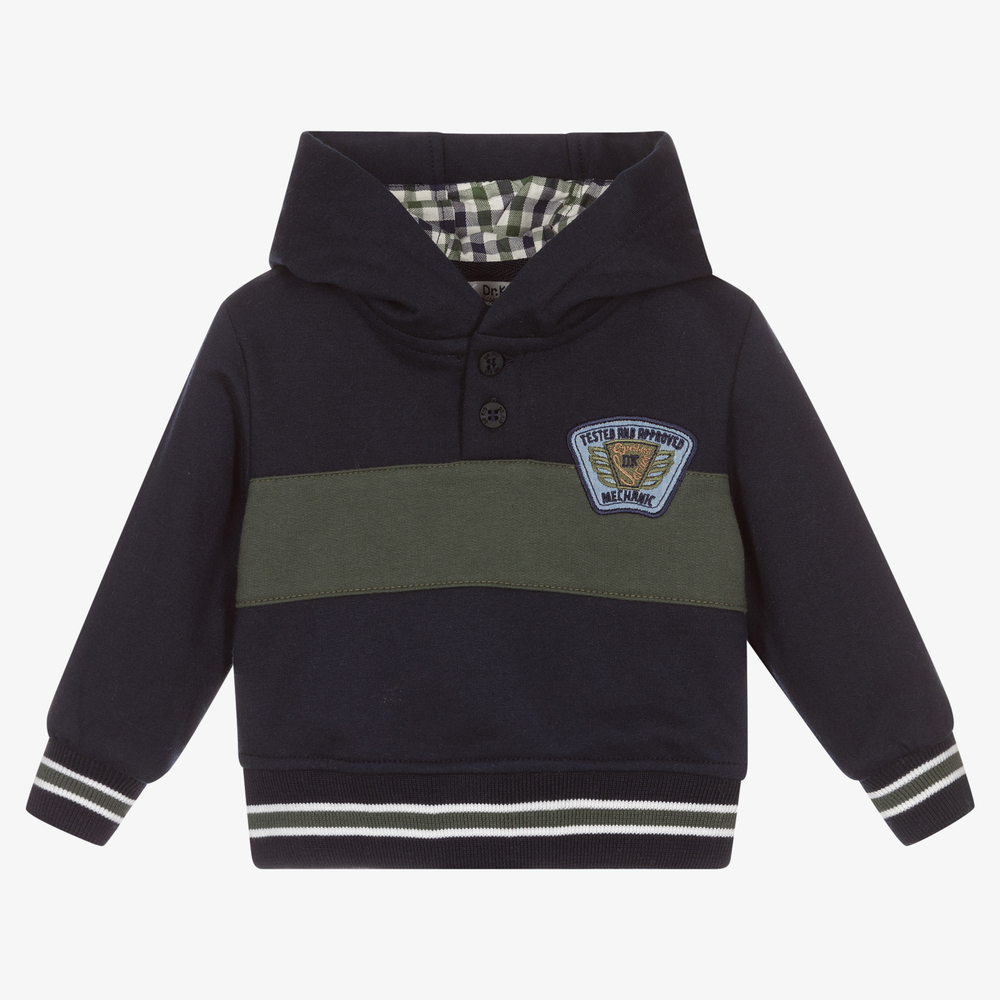 Dr. Kid - Baby Boys Blue Hoodie | Childrensalon