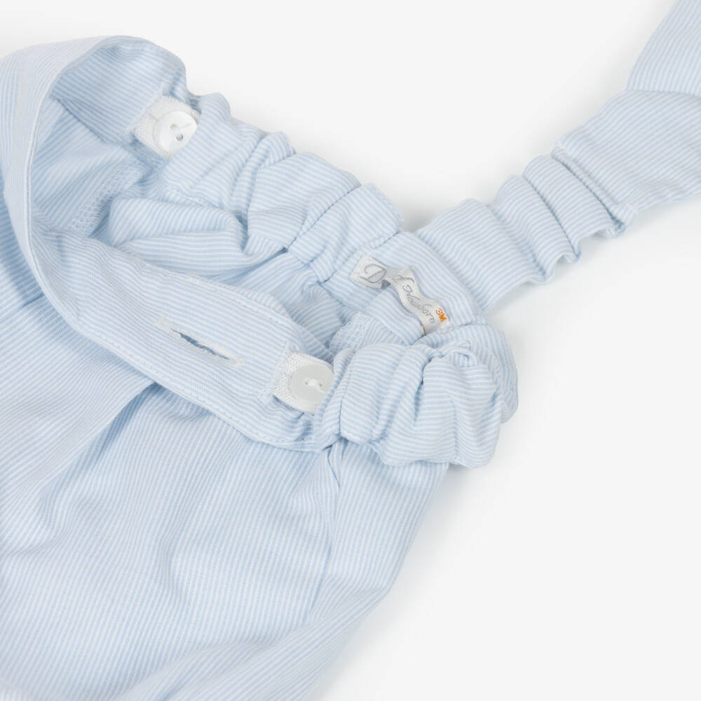 Dr. Kid-Baby Boys Blue Stripe Shorts with Braces | Childrensalon Outlet