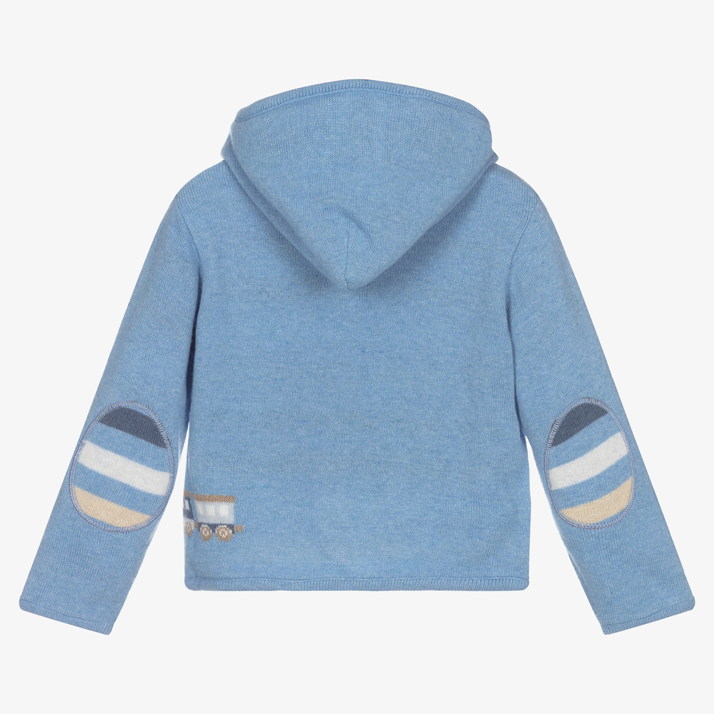 Dr. Kid-Baby Boys Blue Wool Cardigan | Childrensalon Outlet