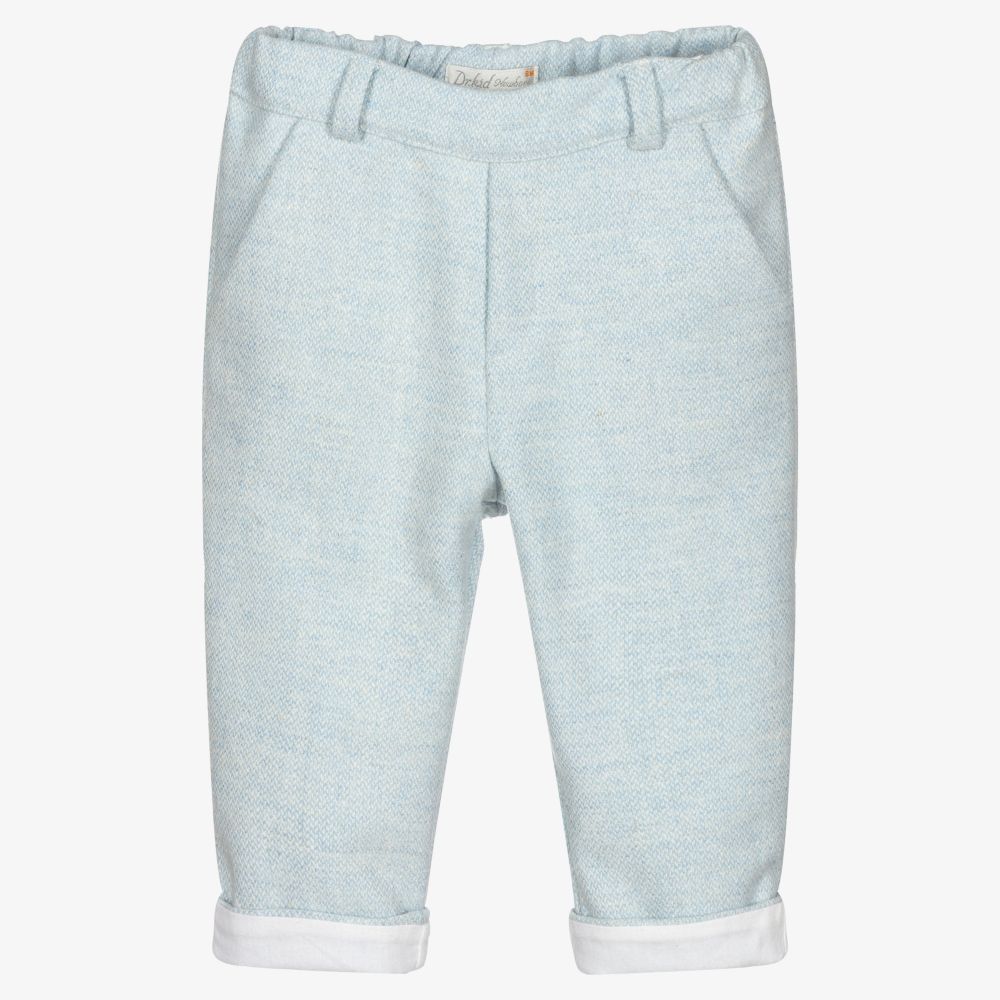 Dr. Kid - Baby Boys Blue Wool Trousers | Childrensalon