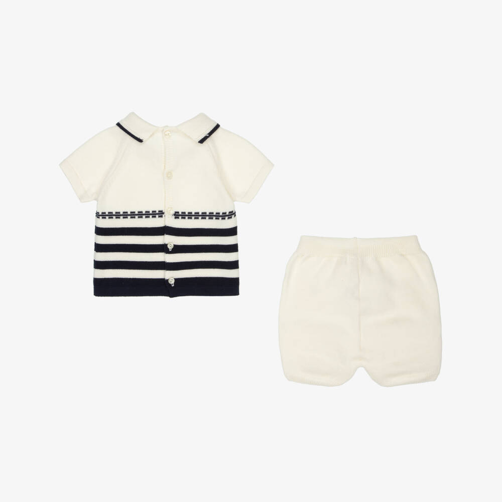 Dr. Kid-Baby Boys Cream Knit Ensemble | Childrensalon Outlet
