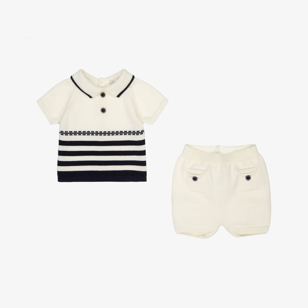 Dr. Kid-Baby Boys Cream Knit Ensemble | Childrensalon Outlet