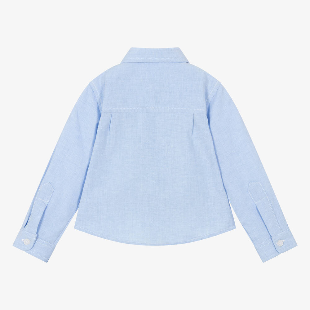 Dr. Kid-Baby Boys Light Blue Cotton Shirt  | Childrensalon Outlet
