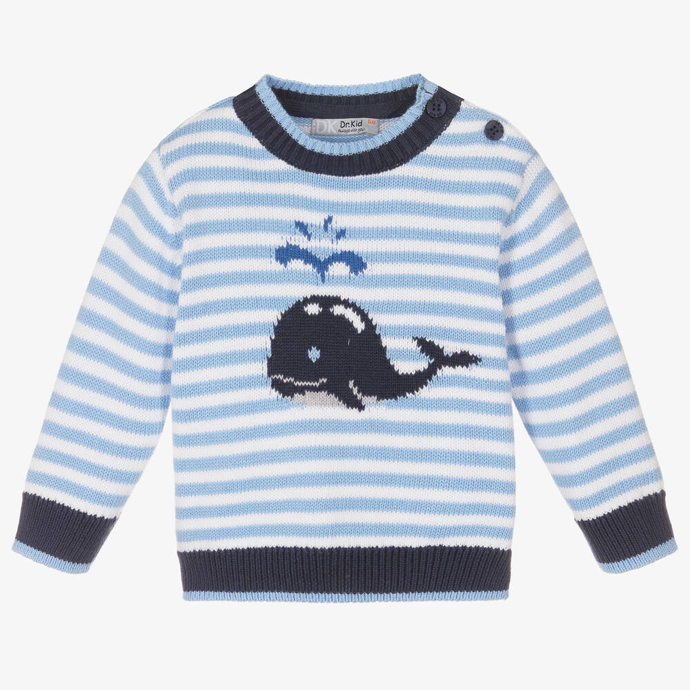 Dr. Kid - Baby Boys Striped Cotton Knit Sweater | Childrensalon